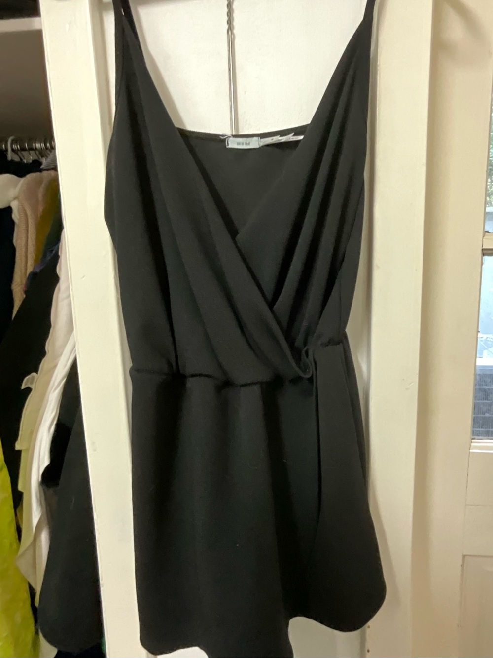 Kimchi Blue Black Sleeveless Wrap Romper